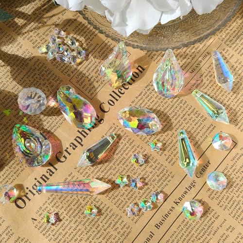 Worgree DIY Suncatcher Kit 460pcs Sun Catchers Making Supplies Art and Crafts for Adults Hanging Prism Sun Catcher with Cr...