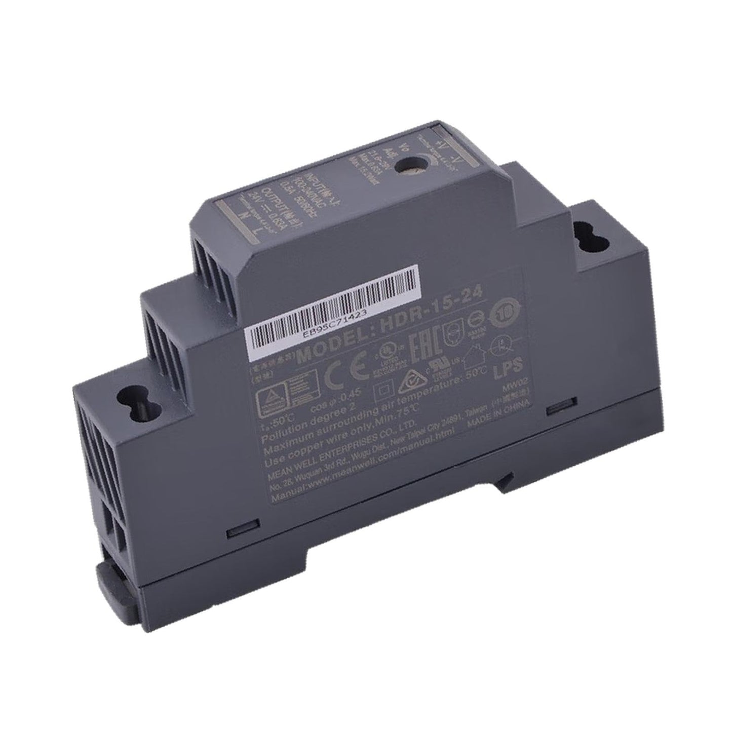 Meanwell Hdr-15-24 Power Supply - 15W 24V 0.63A - Ultra Slim