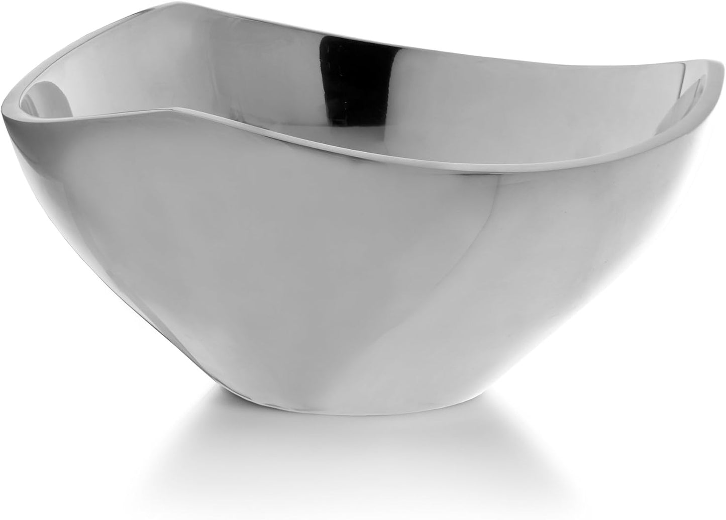 Nambe Tri-Corner Bowl | Made of Metal Alloy | Large Silver Serving Bowl for Side Dishes, Home Decor, and Fruit | Use for Countertop Display and Home Bar Décor | 11-Inch