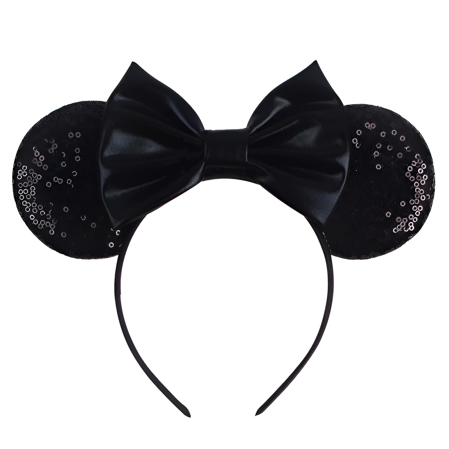 JOYFISCO Mouse Ears Headbands Shiny Bow Mouse Ears Headband Glitter Party Princess Decoration Cosplay Costume for Girls Women Ha