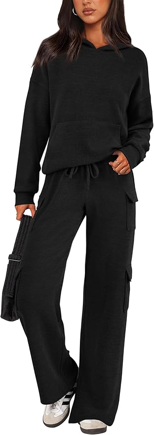 PRETTYGARDEN 2 Piece Sets for Women Fall 2026 Sweatsuits Outfits Lounge Matching Hoodie Set Travel Track Suits Winter Clothes