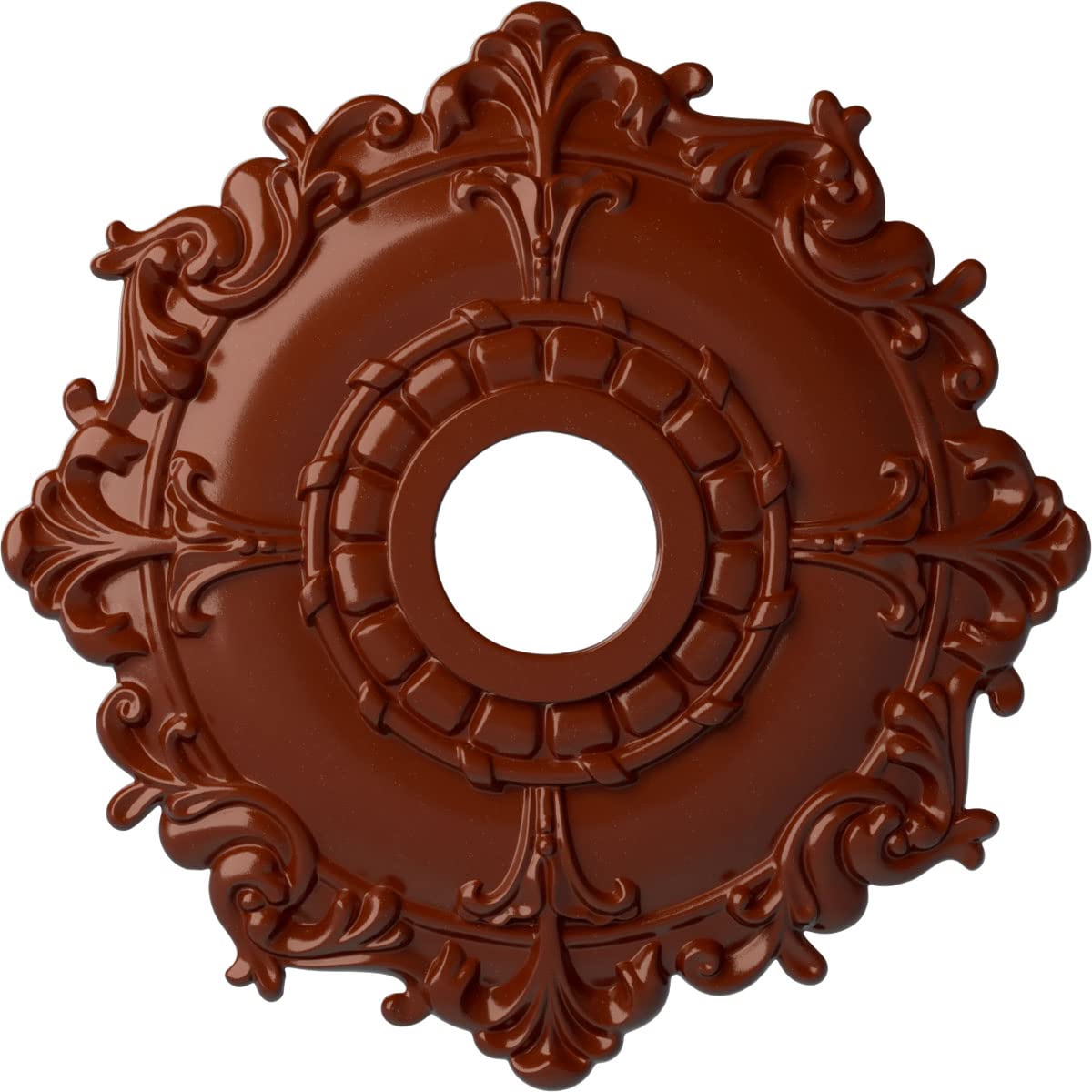 Ekena Millwork Cm18Rlfif Riley Ceiling Medallion, Firebrick