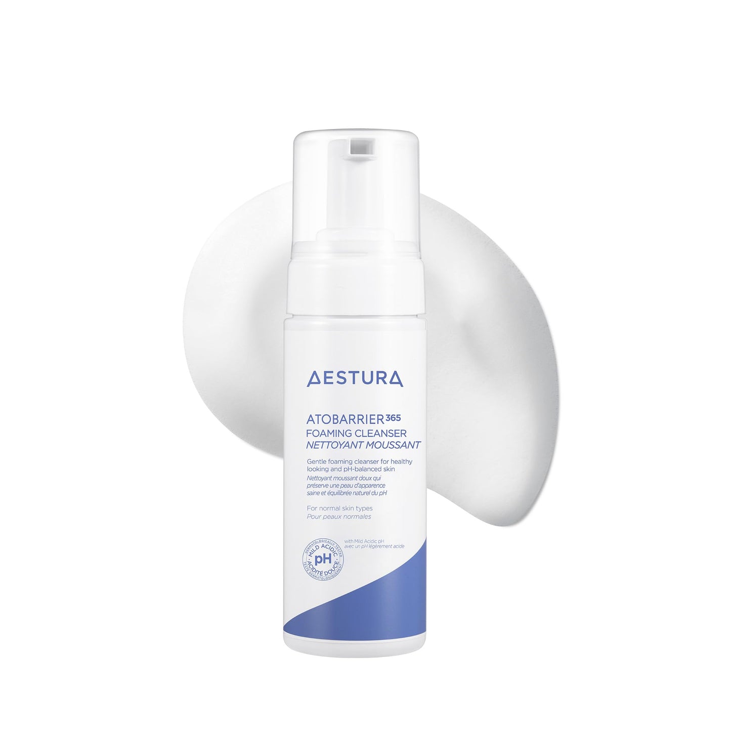 AESTURA ATOBARRIER365 Gentle pH-Balanced Foaming Cleanser with Ceramides | Korean Face Wash for Skin Moisture Barrier Repair, Hy