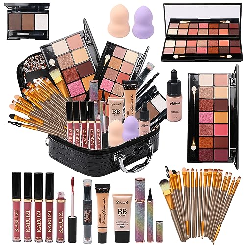 MTDXILTAI All in One Makeup Kit for Makeup storage bag 2X14 Colors Eyeshadow Palette Liquid Foundation Eyeliner Pencils Co...