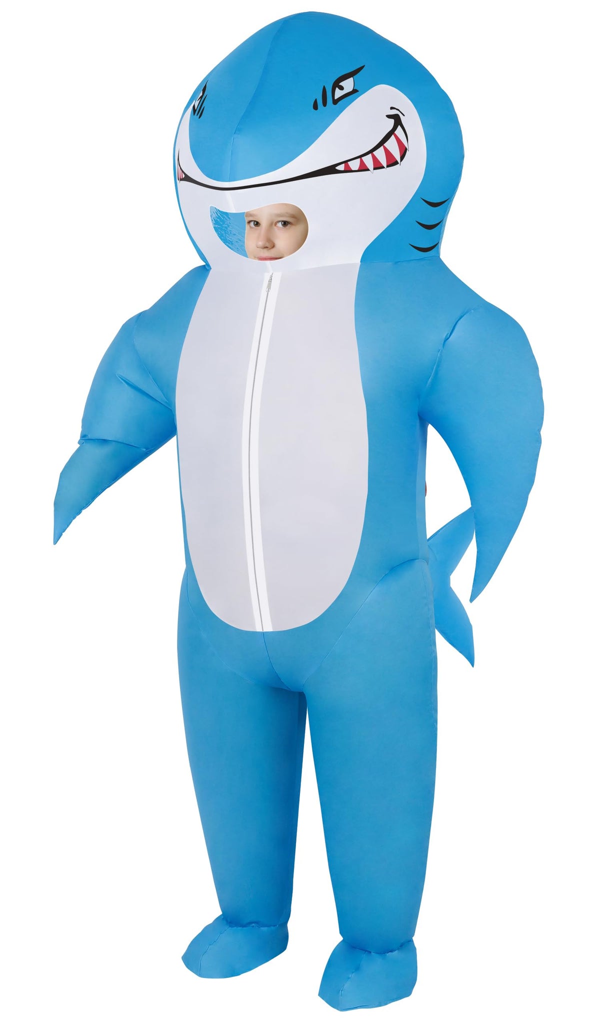 M MH ZONE Halloween Inflatable Costume for Adult Shark Costume Blow-Up Party with Battery-Powered Fan, Full-Body Funny Cosplay Suit for Halloween, Christmas, Carnival