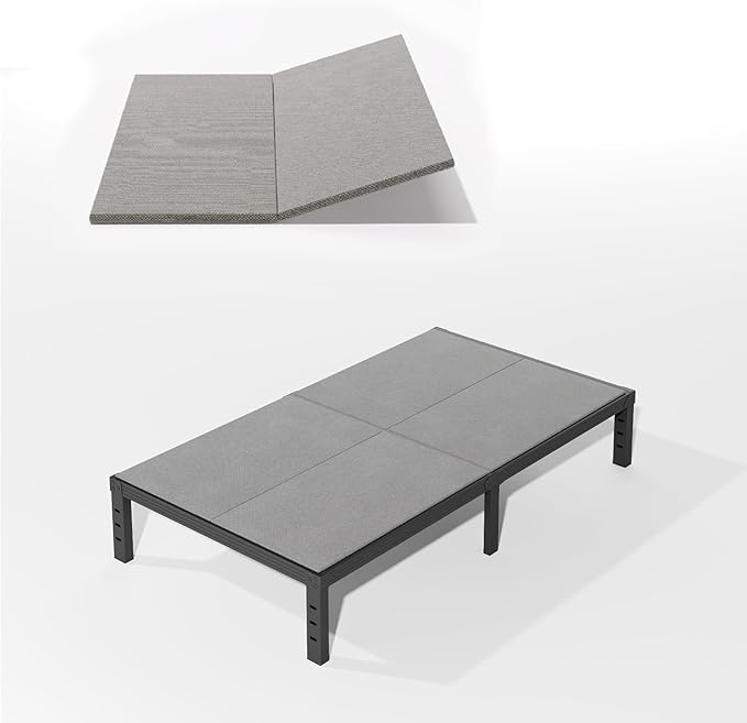 Bednowitz Bunkie Board Twin, Under Mattress Support Board, Foldable Low Twin Box Spring, Breathable Bunky Boards, Light & Thin & Noise Minimizing, Whole Bed Boards Design