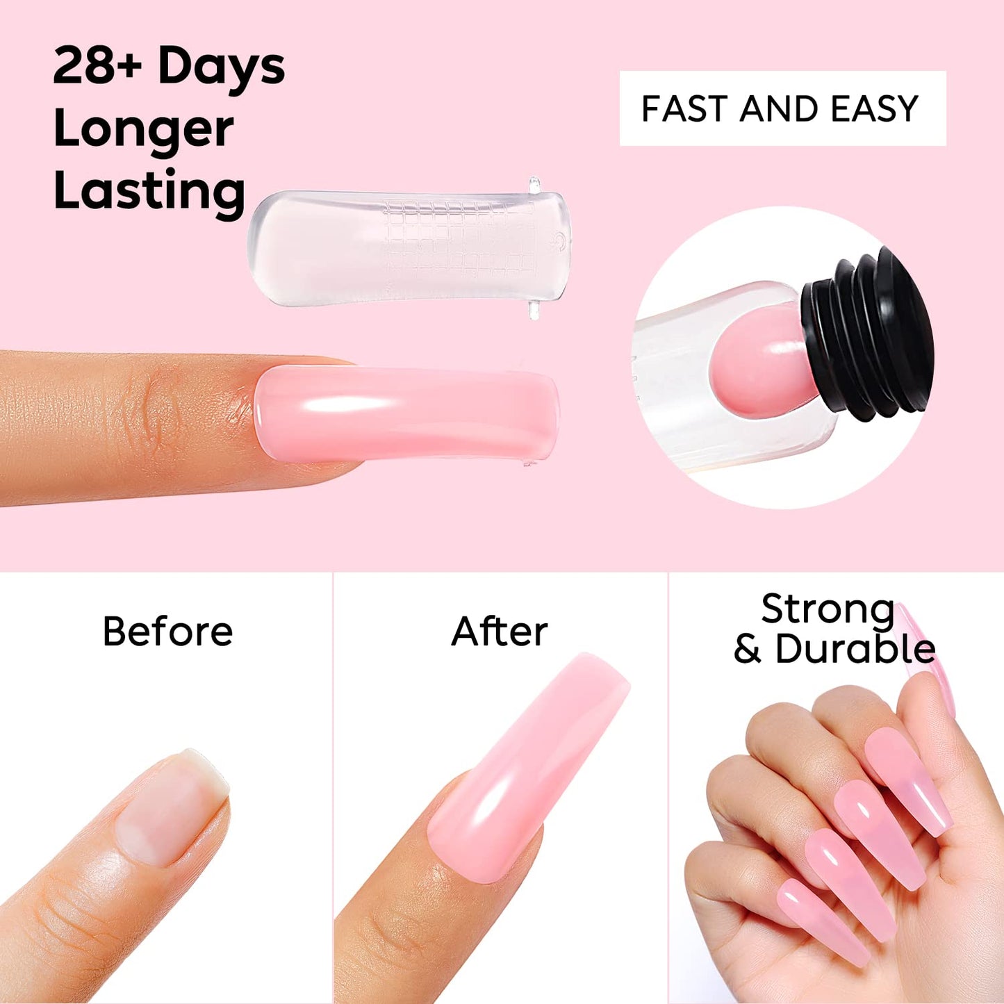 AIMEILI Poly Nail Extension Gel Blue Green Builder Nail Gel Hema Free Poly Nail Enhancement Nail Art Design DIY Salon Nail At Ho