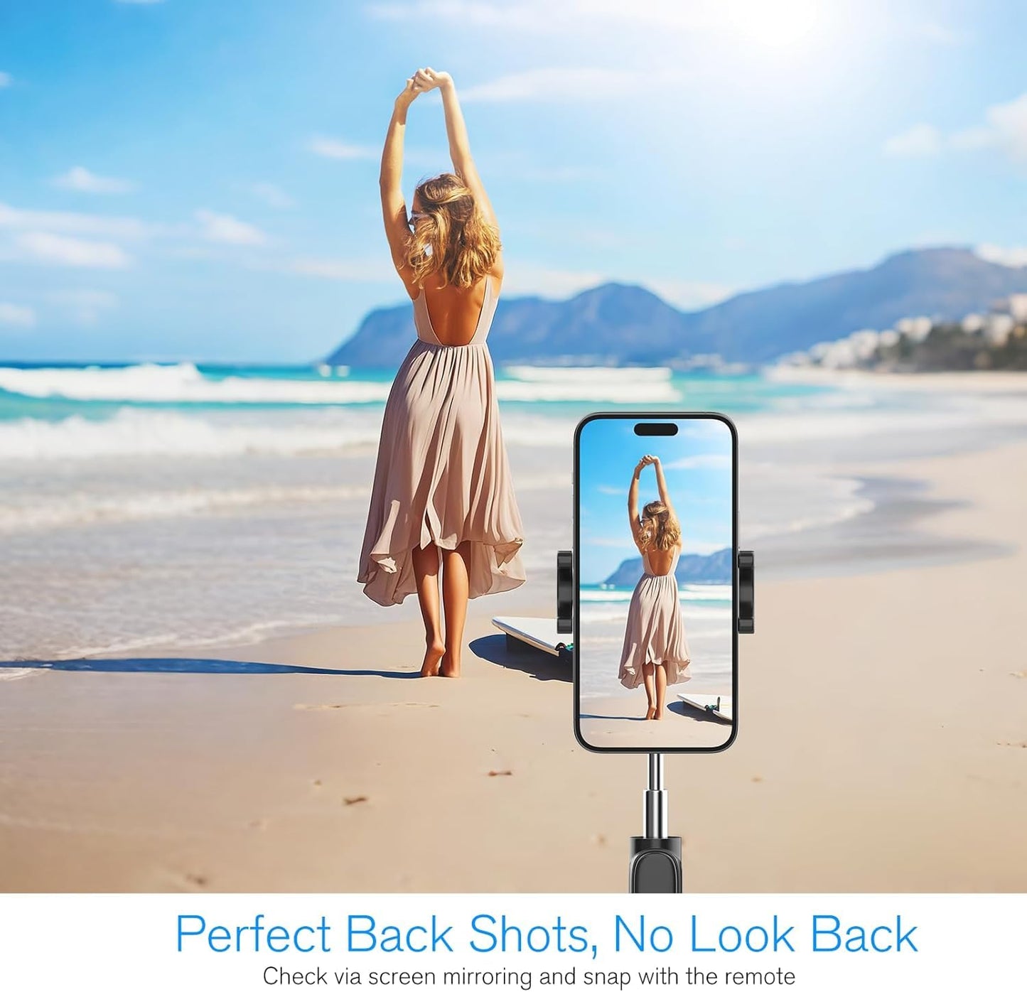 Vlog Selfie Monitor Screen, Vlog Magnetic 4K 30Fps Video Recording For Iphone & Android, Wireless Screen Mirroring With Remote C