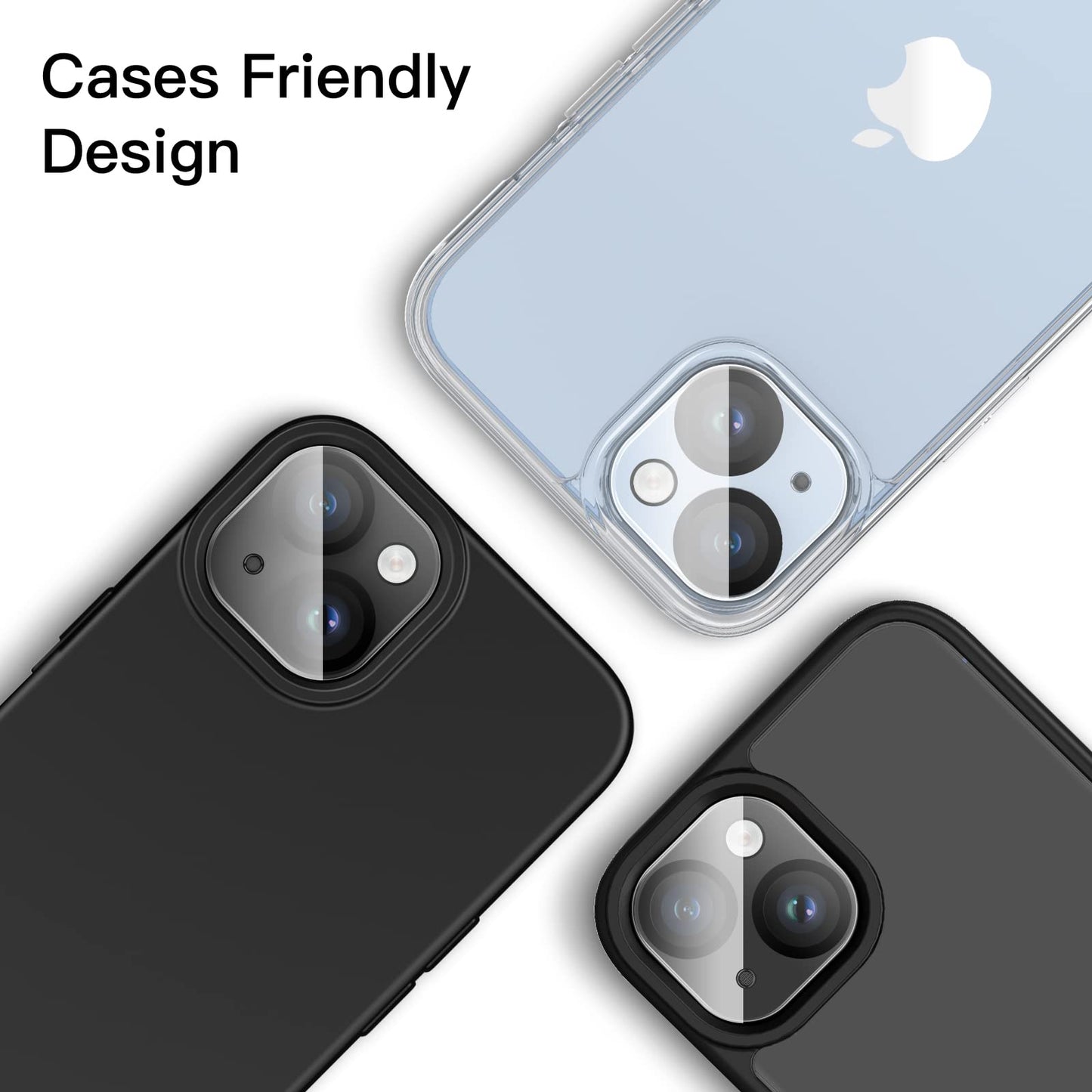 Jetech Camera Lens Protector For Iphone 14 6.1-Inch And Iphone 14 Plus 6.7-Inch, 9H Tempered Glass, Anti-Scratch, Case Friendly,