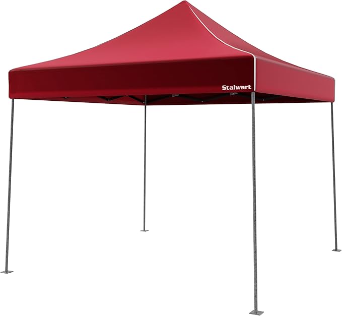Pop-Up Outdoor Canopy Shade - 10x10 Water-Resistant Party Tent with Instant Setup and Portable Carrying Bag for Storage or...