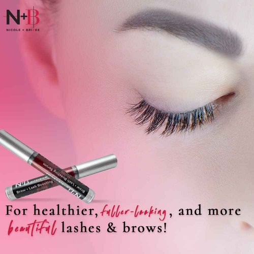 Nicole + Brizee Brow & Lash Serum – Natural Formula with Biotin, Squalene, Ubiquinone, Wheat & Soy Amino Acids, Provitamin B5 – Supports Thicker, Fuller Lashes and Brows – Made in The USA - 3 Pack