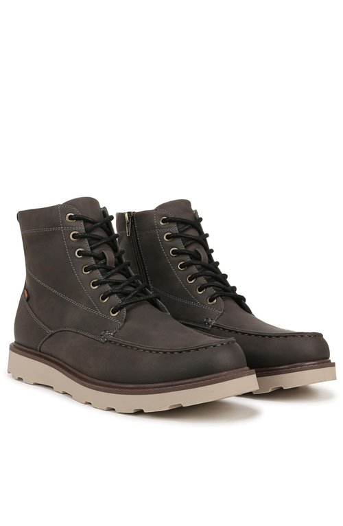 Dr. Scholl's Men's Manchester Lace Up Boot Mid Calf Boot Grey Smooth 12 M