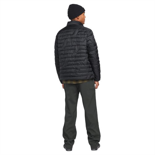Volcom Men's Weestone Puff Lightweight Mock Neck Zip Jacket Black Small