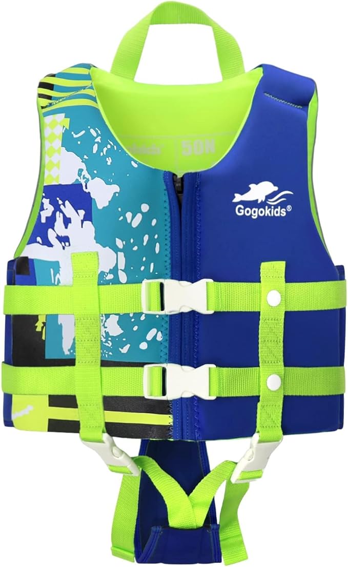 Gogokids Toddler Swim Vest, Premium Kids Swimming Jacket for 30-40-50-60-70 Lbs Girls and Boys, Floaties Vest Swimming Aid...