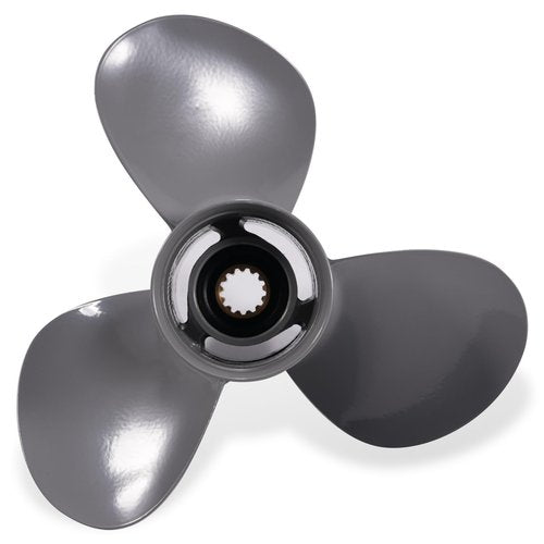 PropelTech Aluminum 12 1/4x9 Outboard Boat Propeller fit Honda Engines 35-60 Hp 13 Spline Tooth, OEM Parts No. 59130-ZV5-009AH,Rh