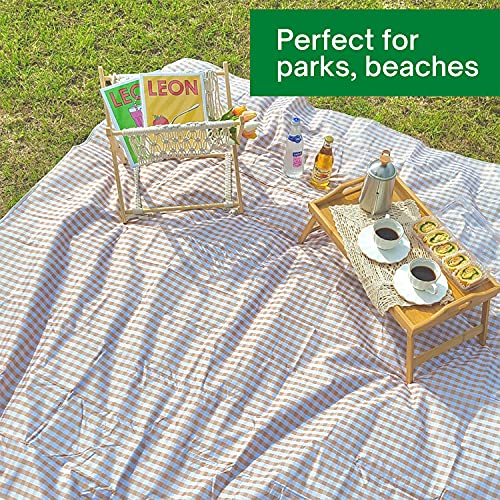 Beyond Thursday Cute Gingham Picnic Blanket, Waterproof Foldable, in Large 80x60in and Extra Large 80x80in, Portable Compa...