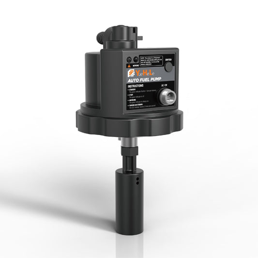 YueHeLe 12V DC Gasoline Fuel Pump for Generators,Automatically Pump fuel, Universal Fit with 3 Adapters, Non-stop running the generator