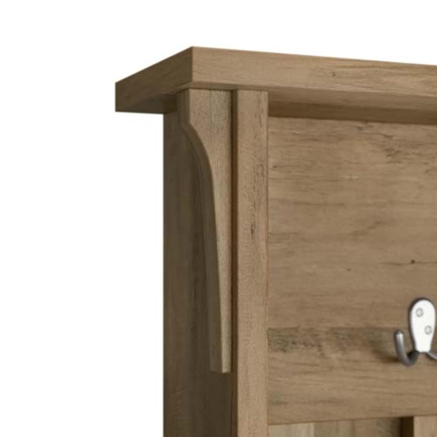 Bush Furniture Salinas Hall Tree with Shoe Storage Bench in Antique White, Multi-Purpose Home Organizer, Entryway Solution with Seating and Hooks