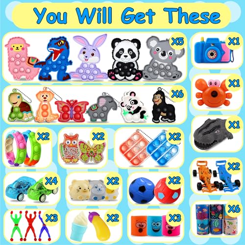 Kiss Monkey 640 PCS Prize Treasure Box Toys for Classroom, Party Favors for Kids 8-12, Fidget Toys Bulk, Goodie Bags Stuff...