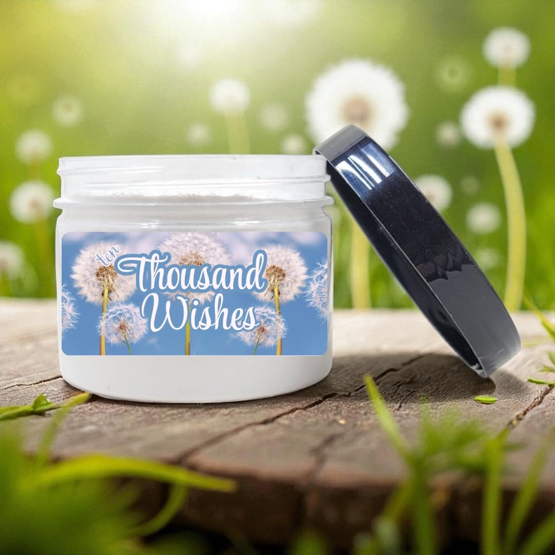 Scented Body Powder for Men & Women Scented Ten Thousand Wishes, Bath Perfume Dusting Powder with Fragrance & Essential Oils, Talc Free, 8oz Container, Made in USA
