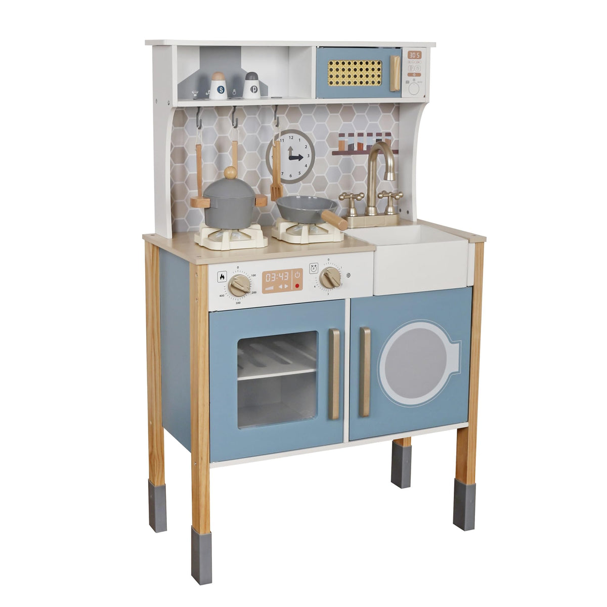 Kitchen Toy Playset for Kids, Electronic Play Stove with Light&Sounds, Pretend Play Cooking Toys Kitchen Set with Cookware Accessories,Toddler Toy Kitchens Festival Gift for 3+ Year Old Girls Boys