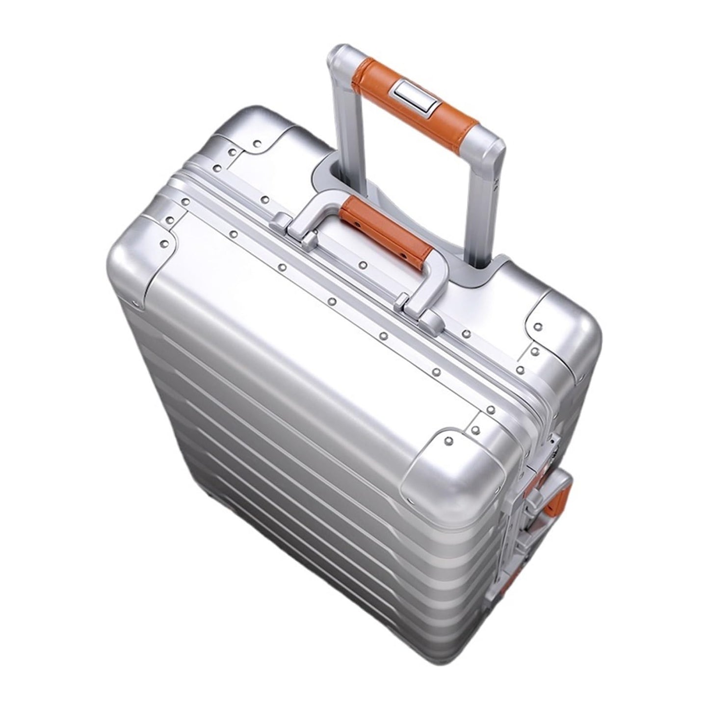 MUdson Trunk All Aluminum Travel Luggage 20/24 Inch Carry-on Men's and Women's Luggage High End Trolley Suitcase Hard Box Durable (Color : Silver, Size : 24")