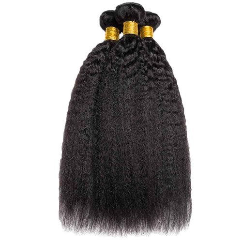 Yaki Straight Human Hair Bundles Natural Black Color Unprocessed Brazilian Virgin Hair 20 20 20 Inch Kinky Straight Bundles Human Hair