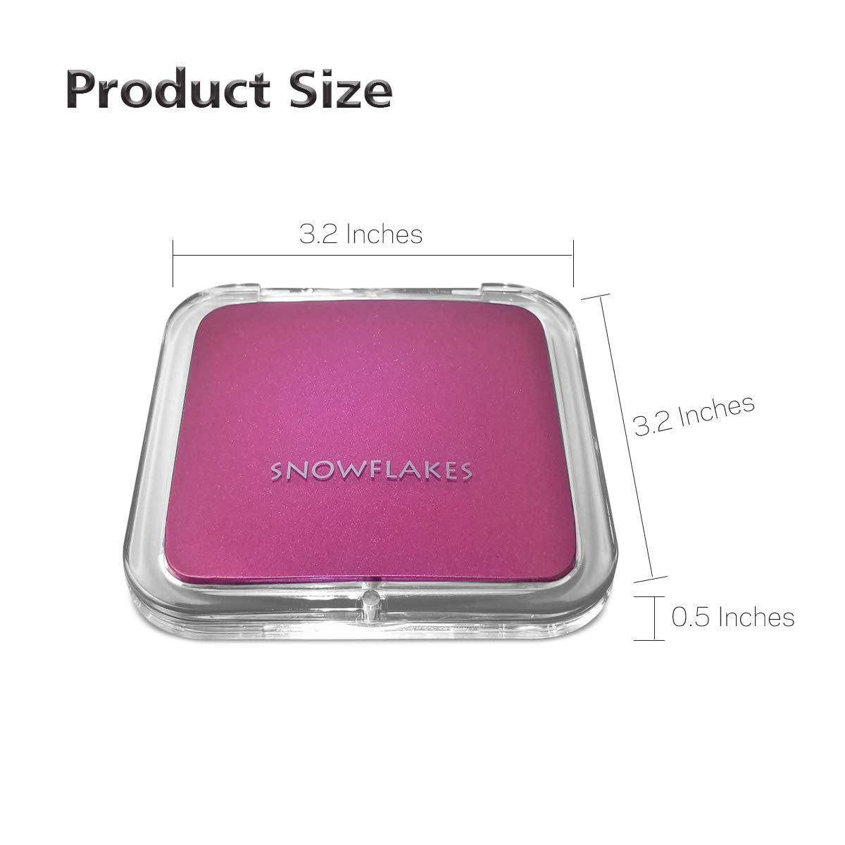 Magnifying Compact Mirror - Snowflakes Elegant Compact Pocket Mini Makeup Mirror Double Sided 1x/10x Magnification Cosmetic Mirr