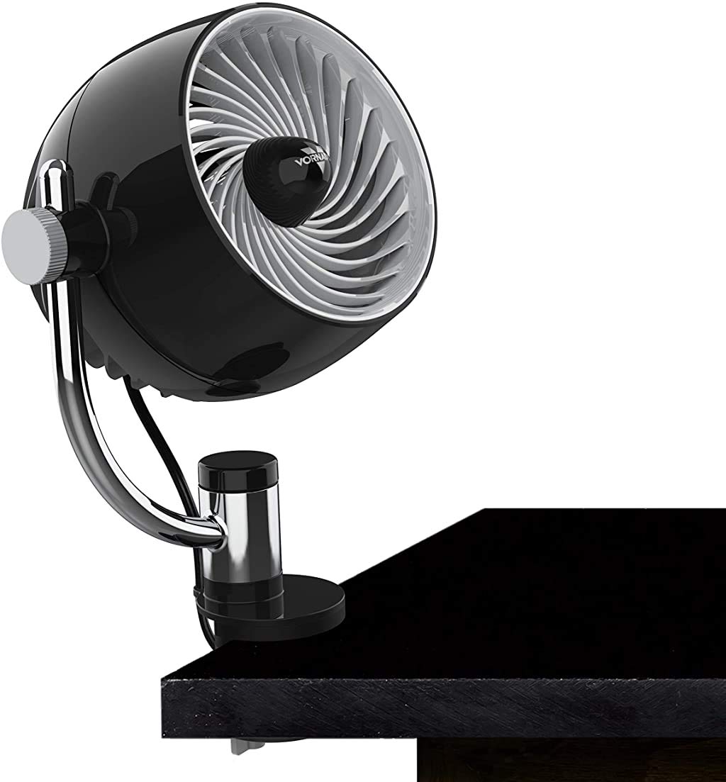 Vornado Pivot3 Clip Personal Air Circulator Fan with Multi-Surface Clip, Quiet Portable Fan for Office or Bedroom, 3 Speeds, Bla
