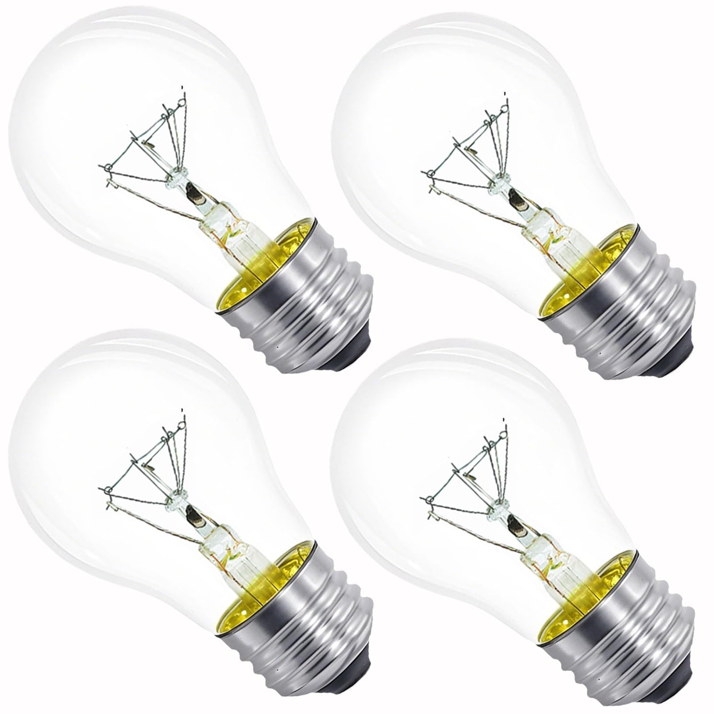Lava Lamp Bulb 40W E26 Medium Base 120V A15 Appliance Oven Light Bulb for 16.3" Lava Lamp,Microwave Oven, Refrigerator, Over Stove Range Hood,High Temperature 300 Degrees Resistant,Warm White,4 Pack