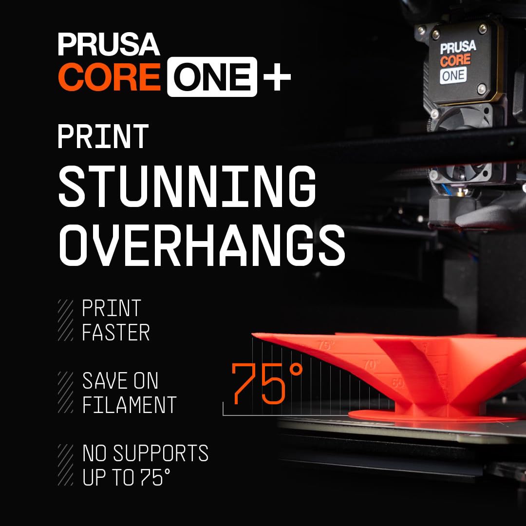 Original Prusa CORE One+ Full DYI 3D Printer Kit - for Home & Business - Professional & Beginner Friendly - Free HF Nozzle & Filament - Fast & Fully Enclosed - Large Print Area 9.8x8.6x10.6in