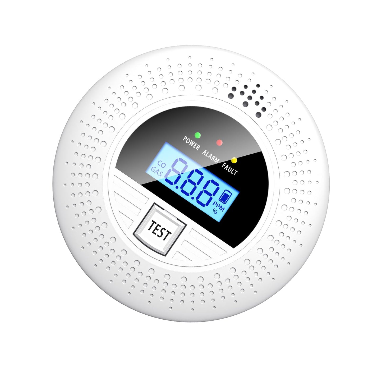 Smart WiFi Smoke & Carbon Monoxide Alarm with App Alerts, LCD Screen, 85dB Warning Sound, Battery Operated, Easy Mount for Home Office RV Use