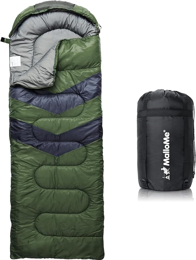 MalloMe Sleeping Bags for Adults Cold Weather & Warm - Backpacking Camping Sleeping Bag for Kids 10-12, Girls, Boys - Ligh...