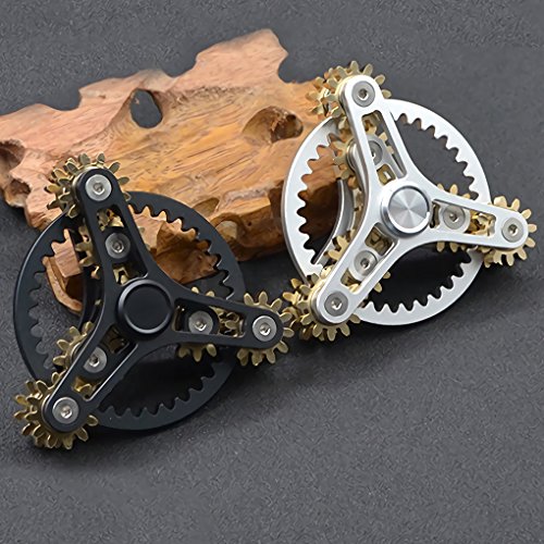 Pure Brass Fidget Spinner Gears Linkage Fidget Gyro Toy Metal DIY Hand Spinner Spins Long Time EDC Focus Meditation Break ...