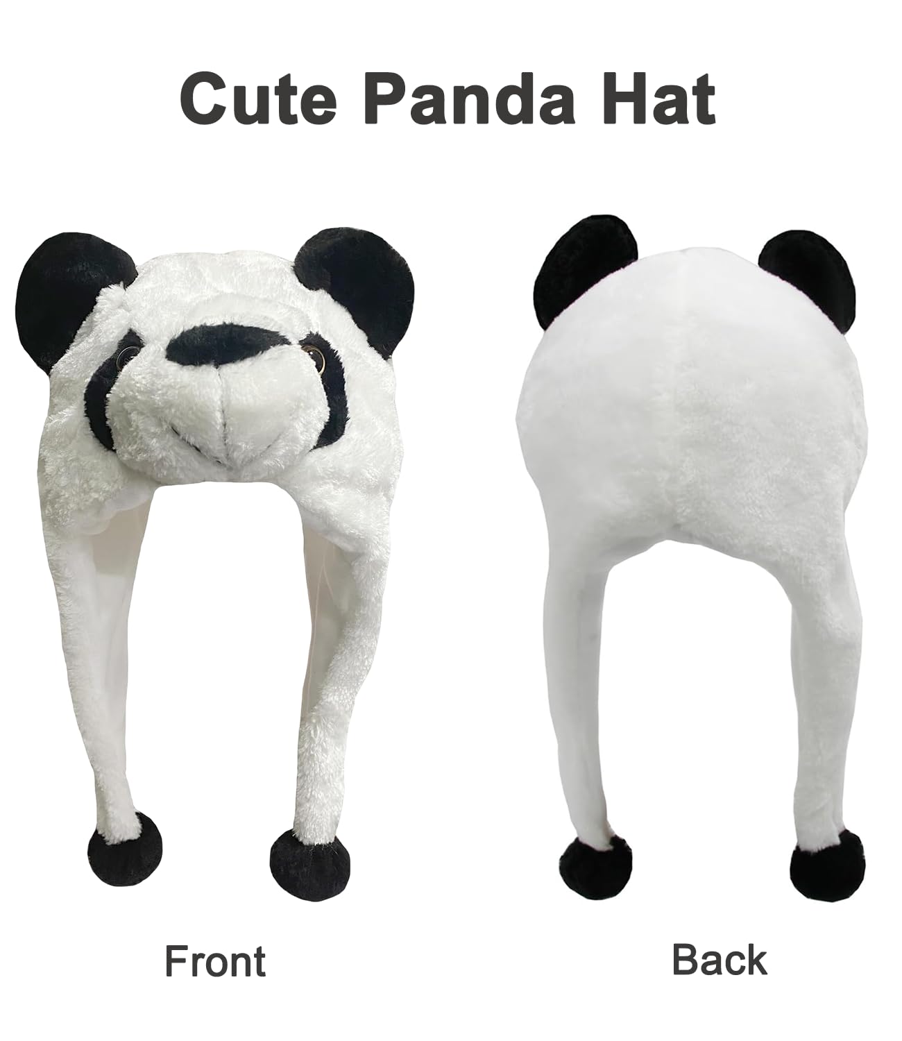 Veryrich Plush Hats, Super Soft Warm Hat Animal Hats, Cozy Winter Hat Novelty Party Cap for Kids Girls Boys - One Size (Panda Hat)