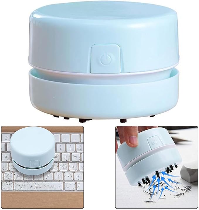 Desktop Vacuum Cleaner Mini Table Dust Diamond Paint Sweeper 8.5x6.3cm No Battery