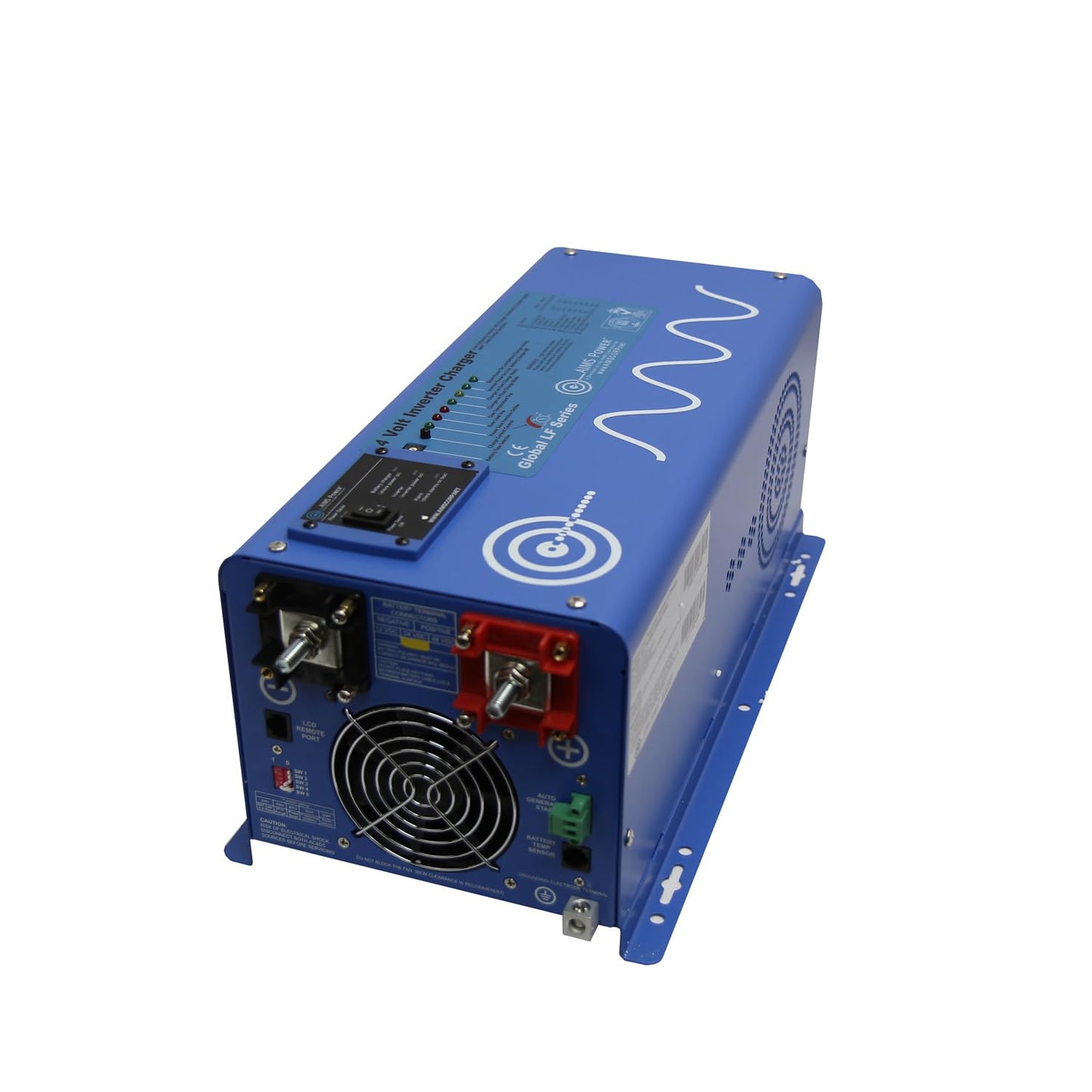 Aims Power Picoglf20W24V120Vr Pure Sine Inverter Charger, 2000 Watts Continuous Power Output, 6000 Watts Surge Rating, 24V, Batt