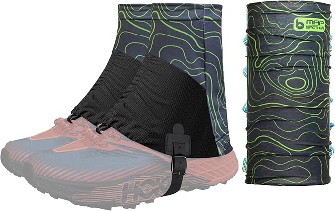 Trail Gaiters, Waterproof Low Shoe Protectors, Adjustable Boots Gators for Hiking & Running - Prevents Debris in Shoes