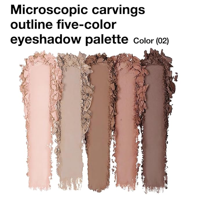 Warm Neutral Rose Brown Eyeshadow Palette – 5 Matte Shades, Soft Pink to Chocolate, Velvety Finish, Natural Everyday to Romantic Eye Looks, Blendable & Travel-Friendly Makeup for Brown Eyes 02#