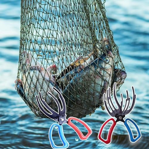 Valentines Day Gifts for Him 2 Packs 2/3 Claw Fish Gripper, Metal Fishing Pliers Gripper Catch Fish Control Clamp,Three Te...