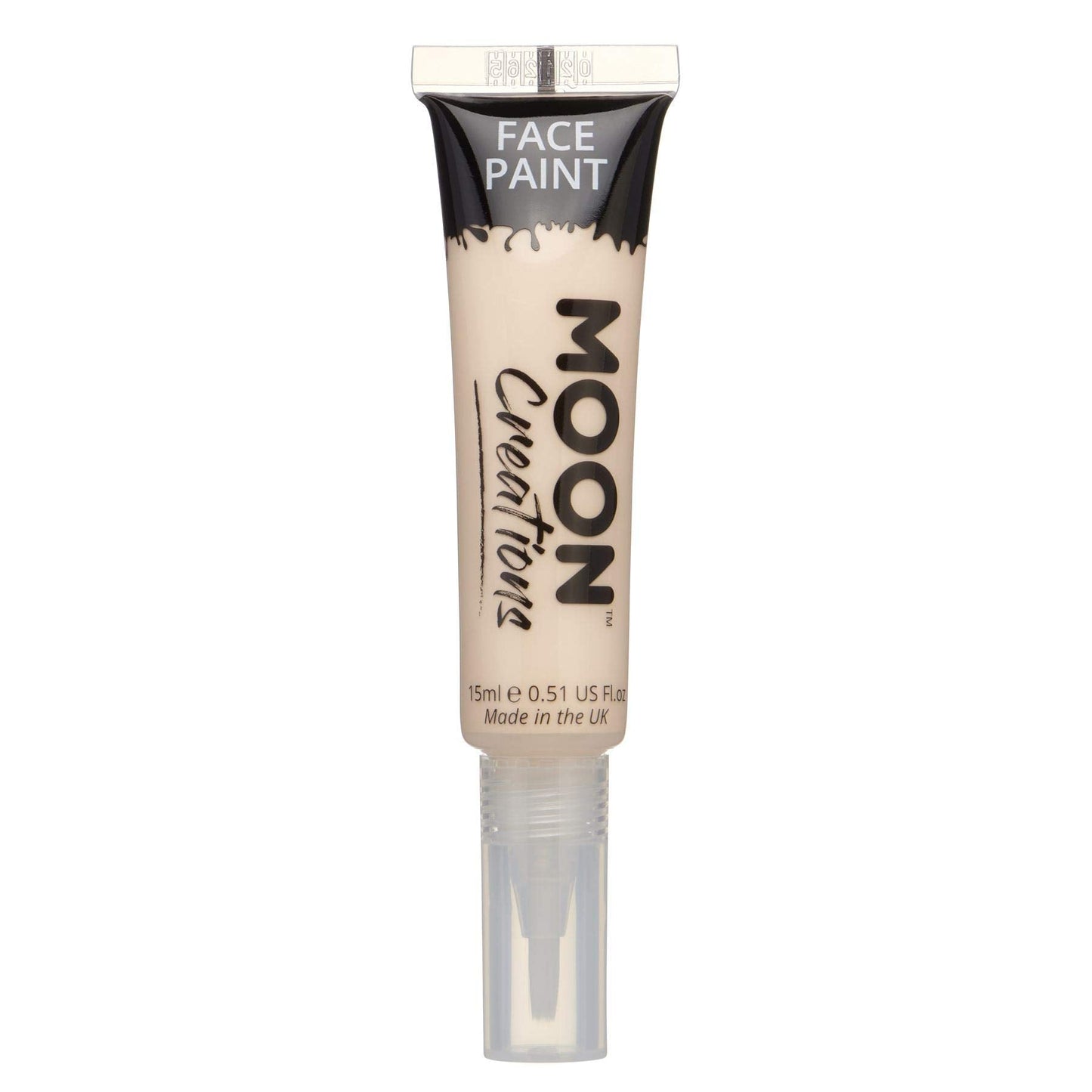 Face & Body Paint with Brush Applicator by Moon Creations - 0.50fl oz - Pale Skin