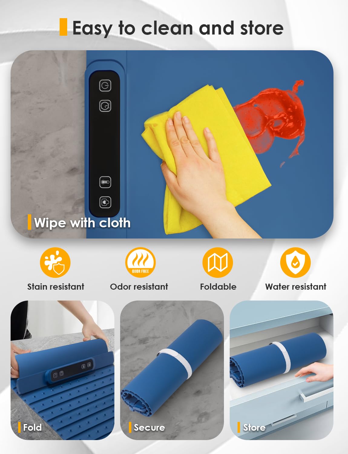Electric Warming Tray - Rollable/Portable Warming Mat with Timer, Heating and Child Locks Control Feature - Electric Heating Pad for Party, Buffet, Picnic - Food Warmer Mat for Camping,Travel