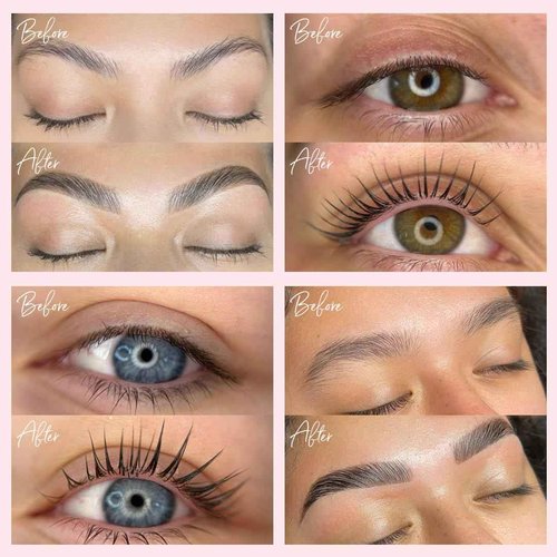 One V Salon Brow Lamination and Lash Lift Professional Kit – Instant Lift for Lashes & Brows – Vegan, Long-Lasting, Complete Lash and Brow Lift Kit with Sachets, Tools, and Glue Balm