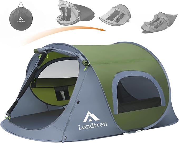 Pop Up Tents for Camping 1 Person 2 Person Waterproof Military Popup Tent Camping Easy Up Camping Tents Instant Tent