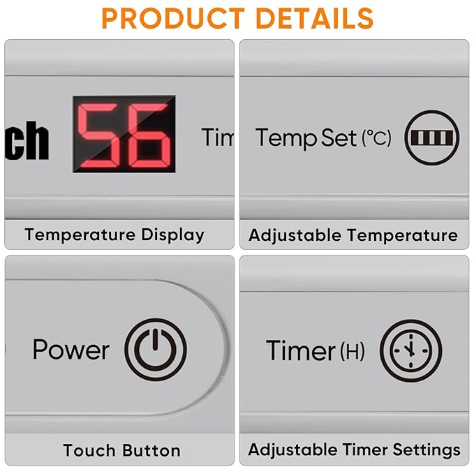ROMECH 8L Hot Towel Warmer Cabinet, Professional Towel Heater with LED Temperature Display Setting, Towel Warmers for Spa Massage Salon Home (Silver, 8L)
