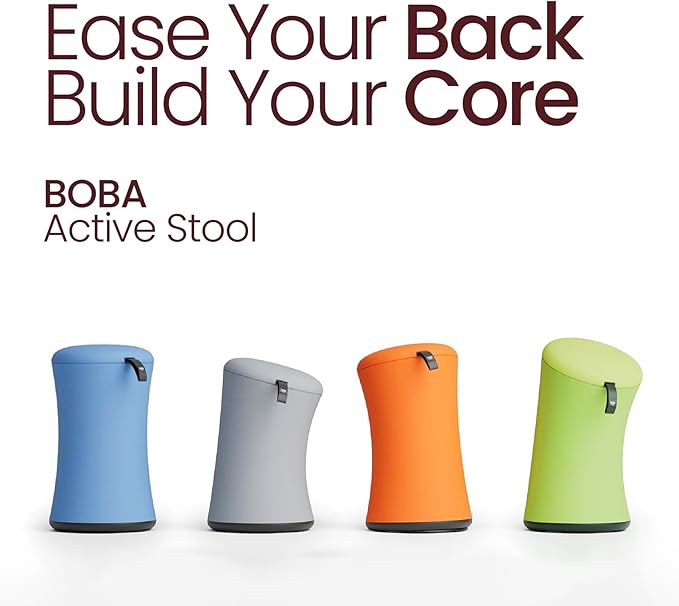 TopJob Boba Chair Stylish Active Wobble Stool, ADHD Chair, Improves Posture and Focus, Ergonomic with Height Adjustable Stool for Adults Children for Home Office, Study Room (Lime Green)