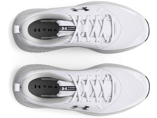 Under Armour Women's Charged Commit Trainer 4, (100) White/Distant Gray/Black, 11, US