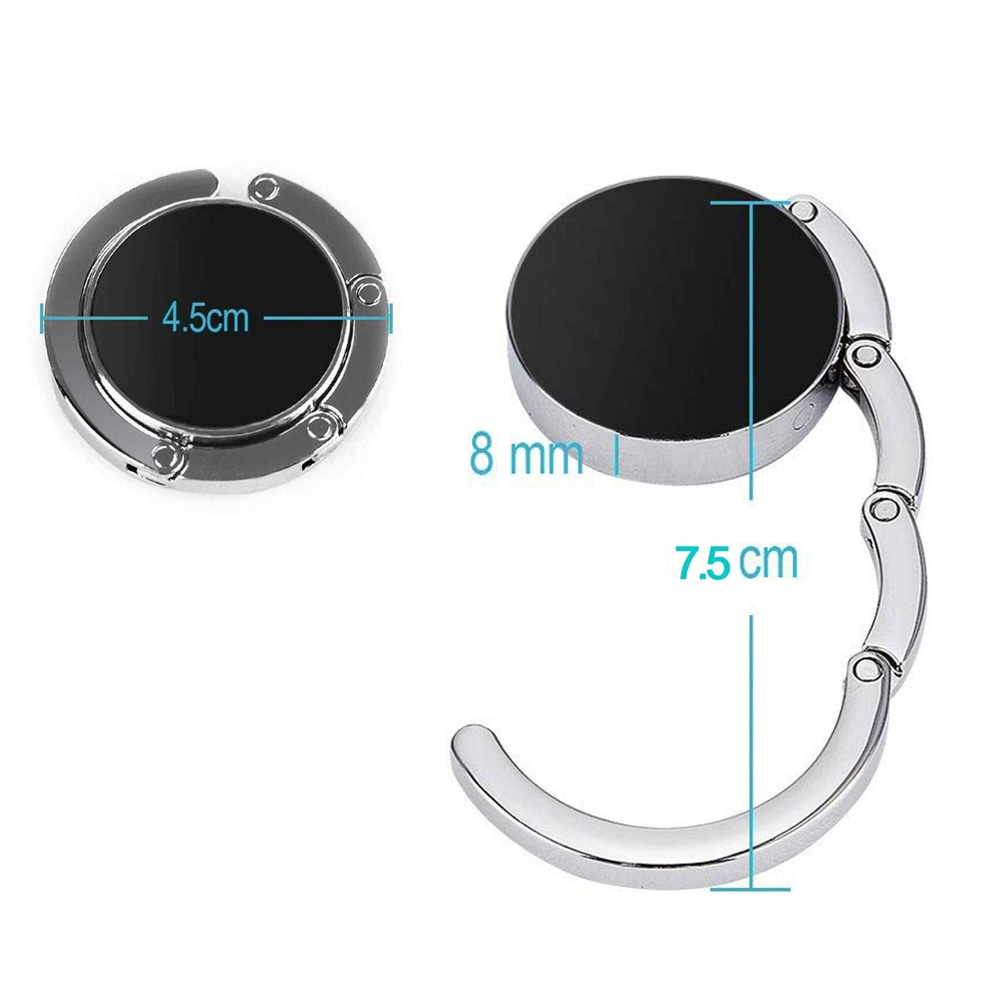 Pretty Marble Foldable Purse Hook & Table Hanger Collection - Womens Bag Desk Hooks (3 Pack)