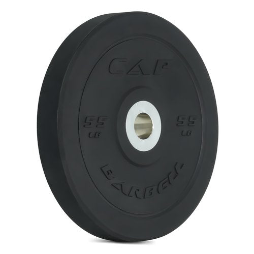 CAP Barbell PRO Olympic Bumper Plate, Black, 55 lb Single
