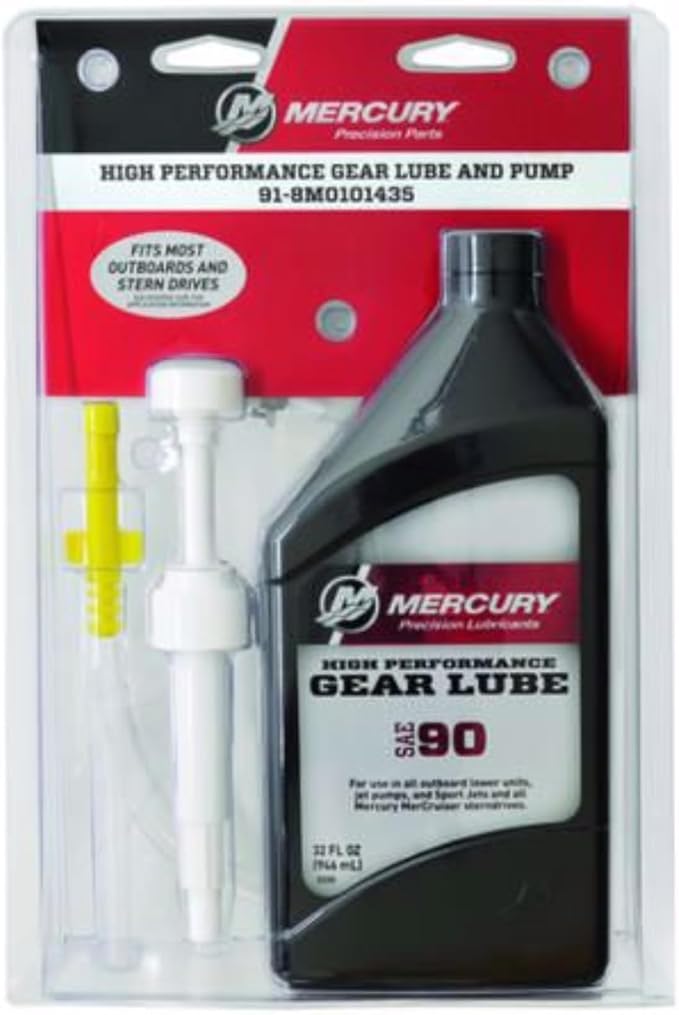 Mercury Marine New OEM High Performance Gear Lube with Hand Pump, 91-8M0101435